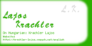 lajos krachler business card